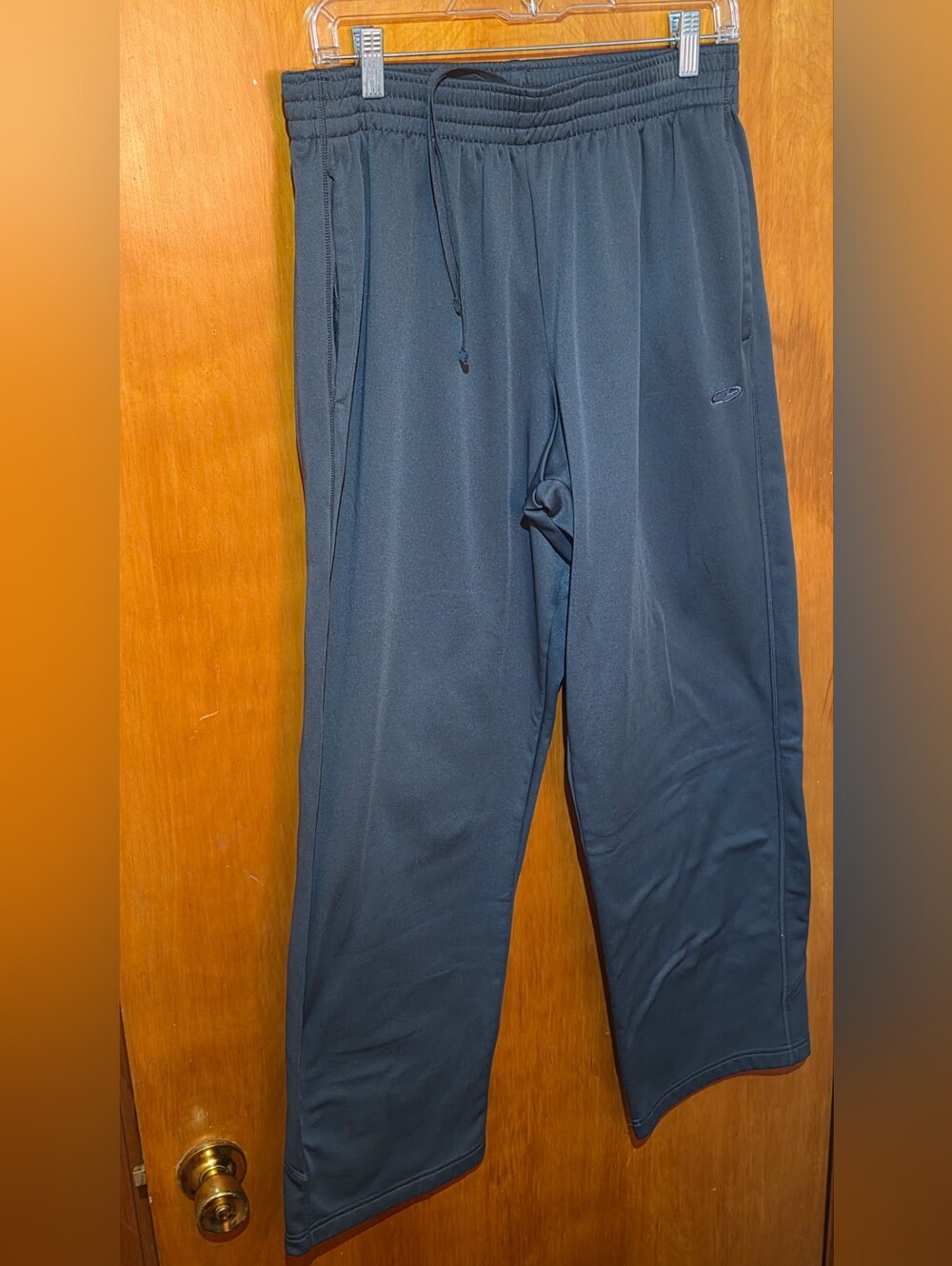 C9 by Champion Men's Black Track Pants Open Hem Drawstring Large L